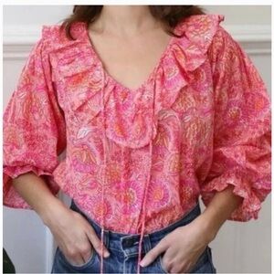 Mille May Top In Pink Carnation